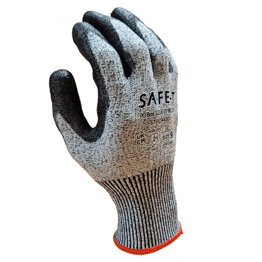 Cut C PU Palm Coated Gloves - Grey - Case of 120 Pairs — Grey
